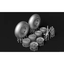 Metallic Details Mdr72150 1/72 Pzl 23 Karas Main Wheels Tail Skid Assembly 3d Printed Detail Set
