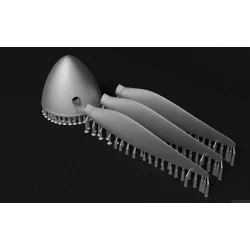 Metallic Details Mdr72151 1/72 Hawker Typhoon Three-blade Propeller 3d Printed Detail Set