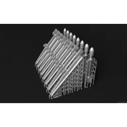 Metallic Details Mdr72158 1/72 Hawker Typhoon Rp-3 Rockets With Launch Rails 8 Pcs 3d Printed Detail Set