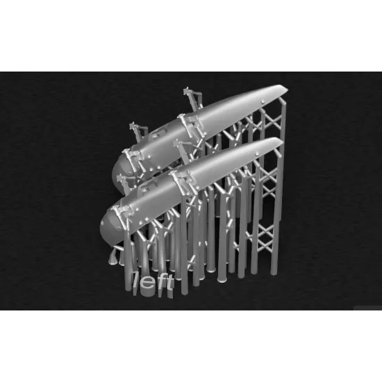 Metallic Details Mdr72159 1/72 Hawker Typhoon Bomb Racks 3d Printed Detail Set