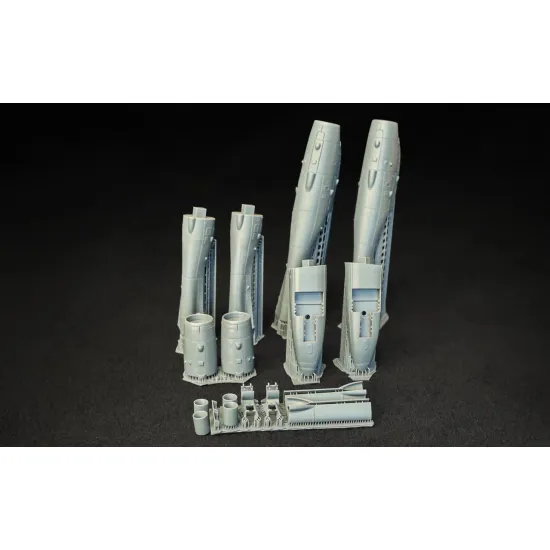 Metallic Details Mdr72161 1/72 Il-18 Engine Nacelles 3d Printed Detail Set For Amodel Kit
