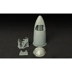 Metallic Details Mdr72162 1/72 Il-18 Nose Section With Vacuformed Cockpit Glazing Correction Set For Amodel Kit
