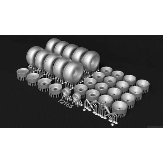 Metallic Details Mdr72165 1/72 North American Xb-70 Valkyrie Wheels 3d Printed Detail Set