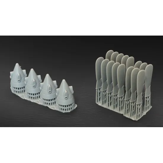 Metallic Details Mdr72167 1/72 P-3c Orion Propellers 4 Pcs 3d Printed Detail Set For Hasegawa Kit