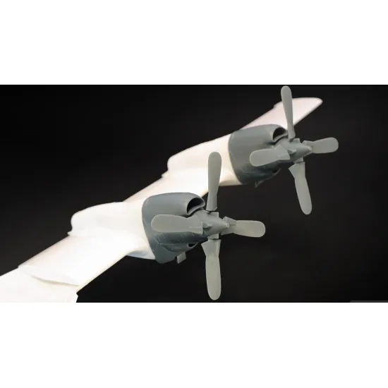 Metallic Details Mdr72167 1/72 P-3c Orion Propellers 4 Pcs 3d Printed Detail Set For Hasegawa Kit
