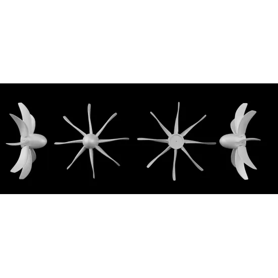 Metallic Details Mdr72170 1/72 Airbus A400m Atlas Eight-blade Scimitar Propellers 4 Pcs 3d Printed Detail Set For Revell Kit