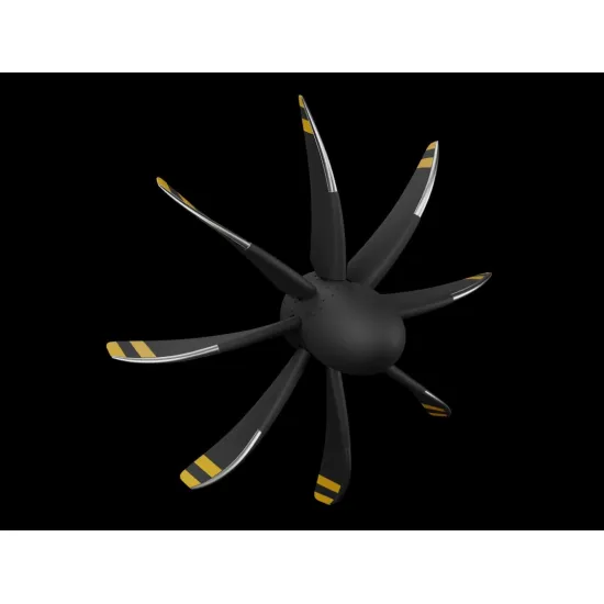 Metallic Details Mdr72170 1/72 Airbus A400m Atlas Eight-blade Scimitar Propellers 4 Pcs 3d Printed Detail Set For Revell Kit