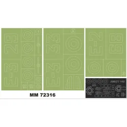 Montex Mm72316 1/72 Amiot 143 1 Canopy Masks Outside 3 Insignia Masks For Heller Kit
