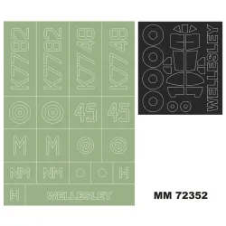 Montex Mm72352 1/72 Vickers Wellesley I 1 Canopy Outside Insignia Masks For Valom Kit