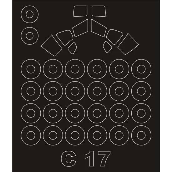 Montex Sm14409 1/144 Painting Mask For C-17 Globemaster Outside For Revell Kits