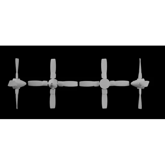 Metallic Details Mdr72173 1/72 Lockheed C-130 Hercules Four-blade Propellers 4 Pcs 3d Printed Detail Set For Zvezda Kit