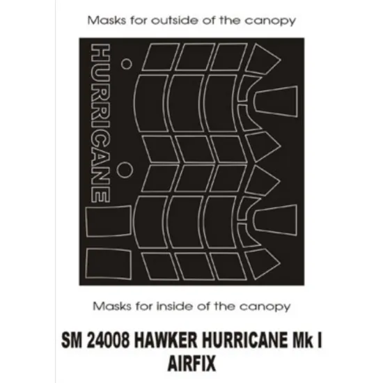 Montex Sm24008 1/24 Painting Mask For Hurricane Mk I Outside-inside For Airfix Kits