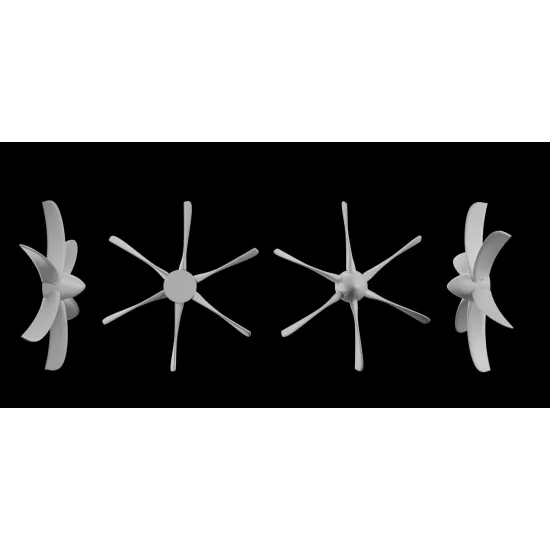 Metallic Details Mdr72174 1/72 Lockheed C-130j Super Hercules Six Blade Propellers 4 Pcs 3d Printed Detail Set For Zvezda Kit