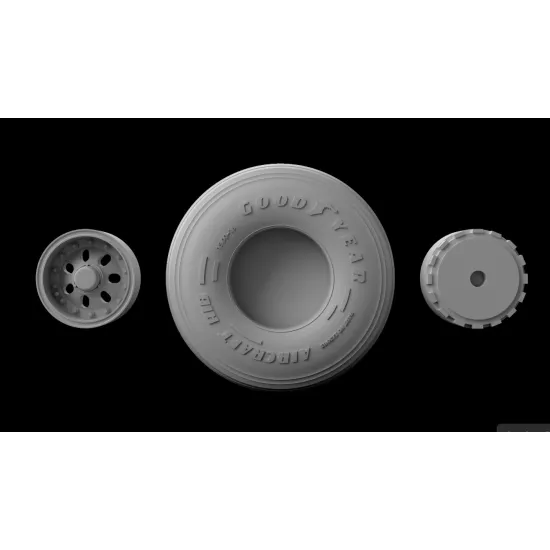 Metallic Details Mdr72178 1/72 C-160 Transall Wheels 3d Printed Detail Set For Revell Heller Kits