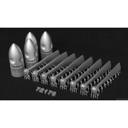 Metallic Details Mdr72179 1/72 C-160 Transall Wheels 3d Printed Detail Set For Revell Heller Kits