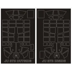 Montex Sm24021 1/24 Painting Mask For Ju-87b-2 Outside-inside For Trmpeter Kits