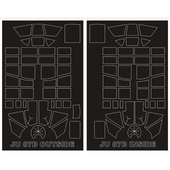 Montex Sm24021 1/24 Painting Mask For Ju-87b-2 Outside-inside For Trmpeter Kits