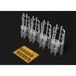 Metallic Details Mdr72194 1/72 Soviet Da-2 7 62 Mm Twin Aircraft Machine Gun 4 Pcs With Photo-etched Sights 3d Printed Detail Set