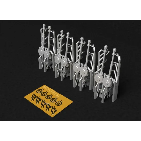 Metallic Details Mdr72194 1/72 Soviet Da-2 7 62 Mm Twin Aircraft Machine Gun 4 Pcs With Photo-etched Sights 3d Printed Detail Set