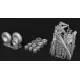 Metallic Details Mdr48300 1/48 F-14a Tomcat Landing Gear With Wheels 3d Printed Detail Set For Tamiya Kit