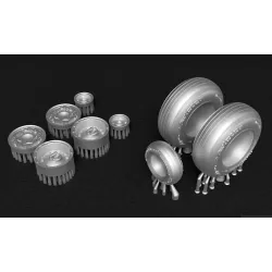 Metallic Details Mdr48302 1/48 Uh-60 Black Hawk Wheels 3d Printed Detail Set