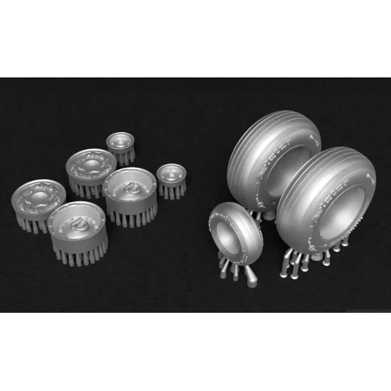 Metallic Details Mdr48302 1/48 Uh-60 Black Hawk Wheels 3d Printed Detail Set