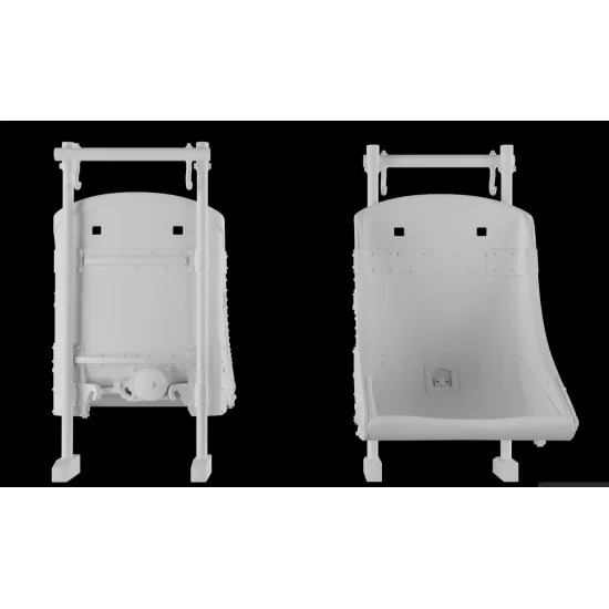 Metallic Details Mdr48307 1/48 P-47 Thunderbolt Pilot Seats With 3d Decal Seat Belts 2 Pcs 3d Printed Detail Set