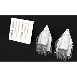 Metallic Details Mdr48309 1/48 Hawker Typhoon Early-type Pilot Seats With 3d Decal Seat Belts 2 Pcs 3d Printed Detail Set