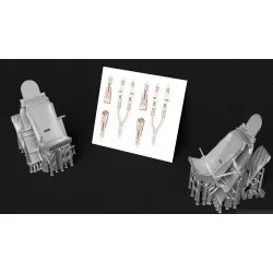 Metallic Details Mdr48310 1/48 Hawker Typhoon / Tempest Pilot Seats Late Type With 3d Decal Seat Belts 2 Pcs 3d Printed Detail Set
