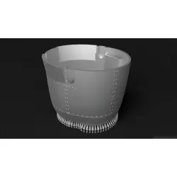 Metallic Details Mdr48312 1/48 F6f-3 Late / F6f-5 Early Hellcat Engine Cowling 3d Printed Detail Set