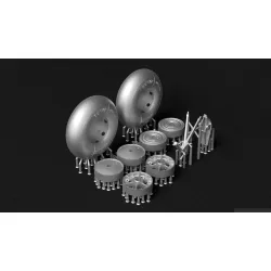 Metallic Details Mdr48314 1/48 Pzl 23 Karas Main Wheels Tail Skid Assembly 3d Printed Detail Set