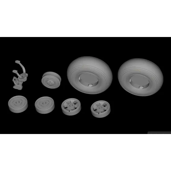Metallic Details Mdr48315 1/48 Hawker Typhoon Wheels Tailwheel Leg 3d Printed Detail Set