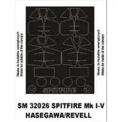 Montex Sm32026 1/32 Painting Mask For Spitfire Mk I-v Out/In For Revell/Hasegawa Kits