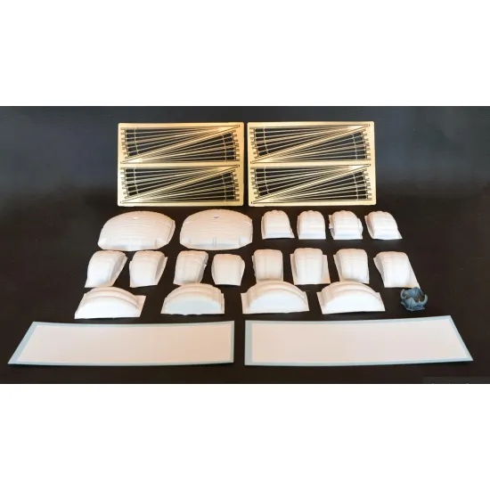 Metallic Details Mdr48321 1/48 Mig-25 / Mig-31 High-speed Ribbon Brake Parachute Set Vacuformed Plastic Photo-etched Parts Decals