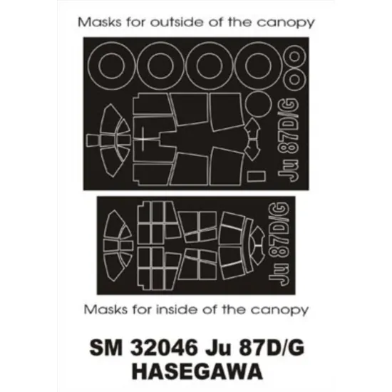 Montex Sm32046 1/32 Painting Mask For Ju-87d/G Outside-inside For Hasegawa Kits