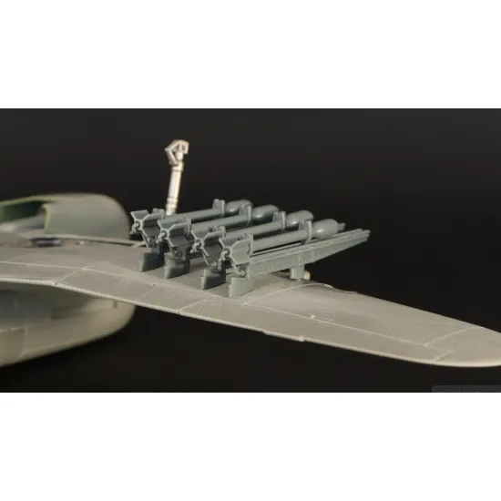 Metallic Details Mdr48322 1/48 Hawker Typhoon Rp-3 Rockets With Launch Rails 8 Pcs 3d Printed Detail Set
