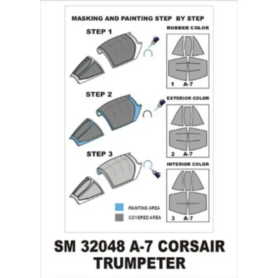 Montex Sm32048 1/32 Painting Mask For A-7 Corsair Outside-inside For Trumpeter Kits