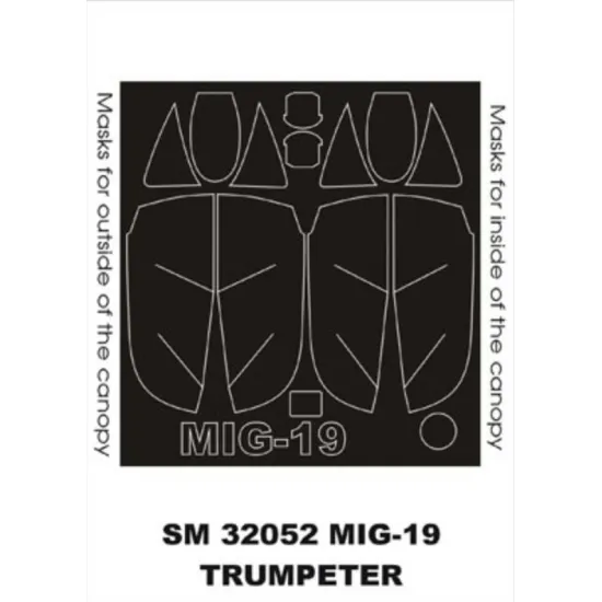 Montex Sm32052 1/32 Painting Mask For Mig-19 Outside-inside For Trumpeter Kit