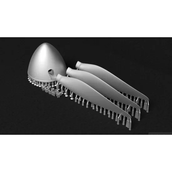 Metallic Details Mdr48324 1/48 Hawker Typhoon Three-blade Propeller 3d Printed Detail Set For Hasegawa Kit
