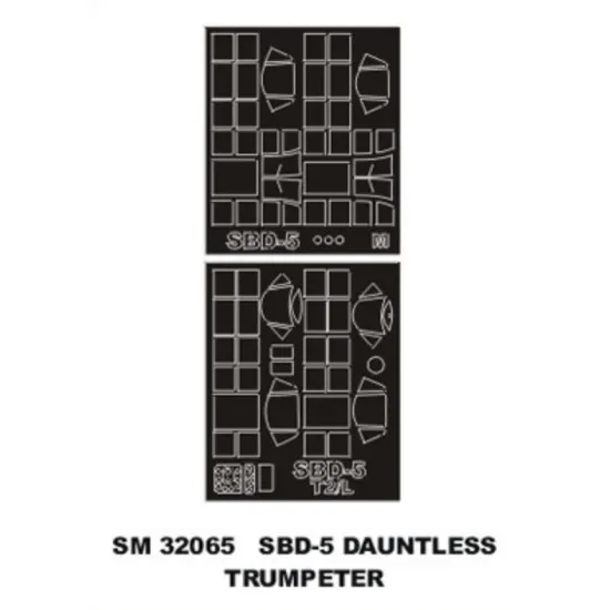 Montex Sm32065 1/32 Painting Mask For Sbd-5 Dauntless Outside-inside For Trumpeter Kits