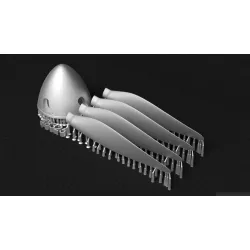 Metallic Details Mdr48325 1/48 Hawker Typhoon Mk Ib / Early Tempest Mk V Four-blade Propeller 3d Printed Detail Set For Hasegawa Kit