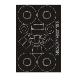 Montex Sm32080 1/32 Painting Mask For Bristol Beaufighter If Outside For Revell Kits