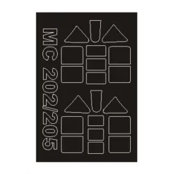 Montex Sm32081 1/32 Painting Mask For Macchi Mc-202/205 Outside-inside For Pcm Kits