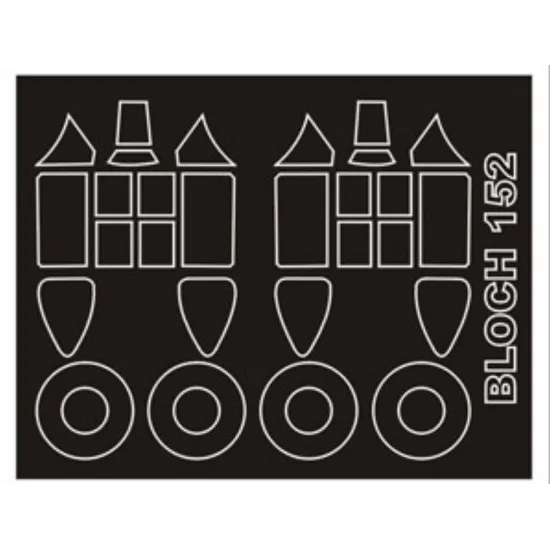 Montex Sm32089 1/32 Painting Mask For Bloch 152 Outside-inside For Azur Kits
