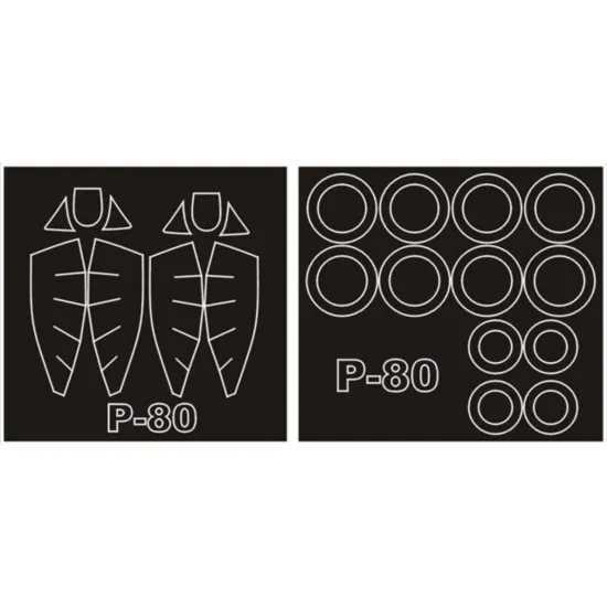 Montex Sm32098 1/32 Painting Mask For P-80 Shooting Star Outside-inside For Czech Model Kits