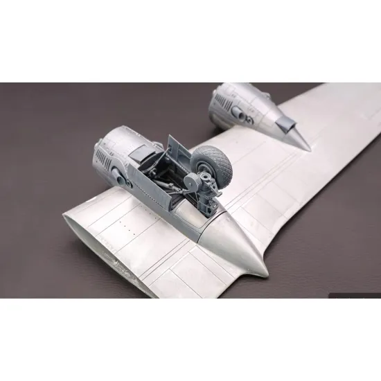 Metallic Details Mdr48326 1/48 Boeing B-29 Superfortress Main Nose Wheel Bays Landing Gear Struts Wheels Lower Engine Nacelles 3d Printed Detail Set For Revell / Monogram Kit
