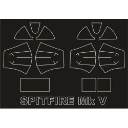 Montex Sm32118 1/32 Painting Mask For Spitfire Vb Outside-inside For Hobbyboss Kits