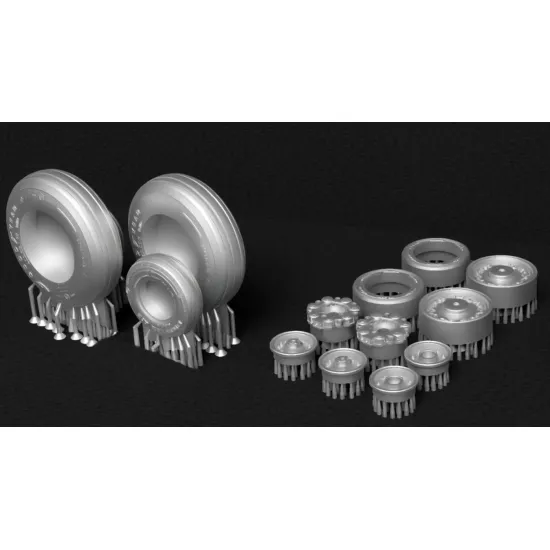 Metallic Details Mdr3274 1/32 F-14a Tomcat Wheels With Separate Wheel Hubs 3d Printed Detail Set