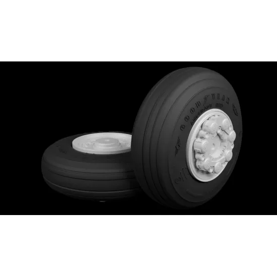 Metallic Details Mdr3274 1/32 F-14a Tomcat Wheels With Separate Wheel Hubs 3d Printed Detail Set