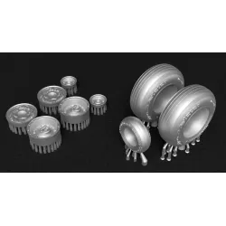 Metallic Details Mdr3275 1/32 Uh-60 Black Hawk Wheels 3d Printed Detail Set